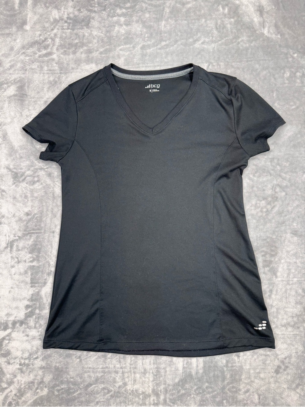 bcg Black V-Neck Short Sleeve Active Tee